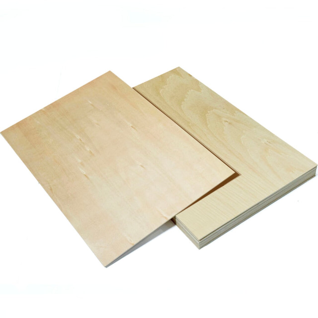 Basswood Plywood Sheets – 12x18 or 12x12 Unfinished or Finished Wood Sheets for Crafts, Laser Cutting, DIY – 10 Pack